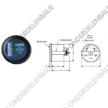acculadingmeter 80 V diameter 52 mm